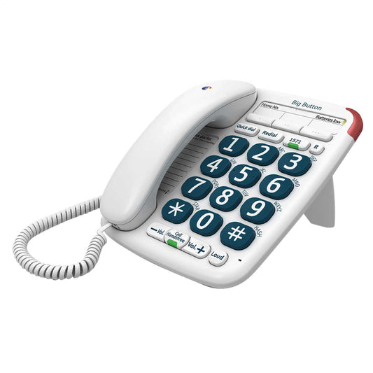 BIG BUTTON 200 WHITE CORDED PHONE