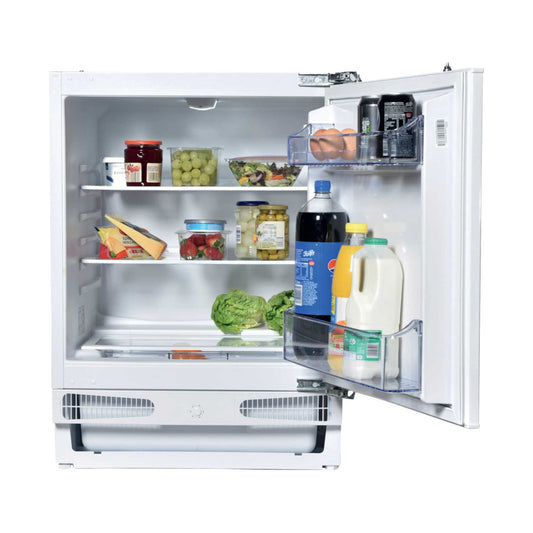 60CM INTEGRATED UNDER COUNTER LARDER FRIDGE WHITE