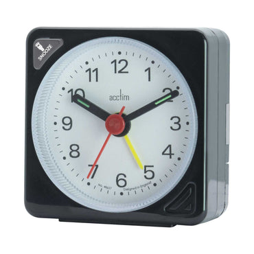 INGOT ANALOGUE ALARM CLOCK BLACK