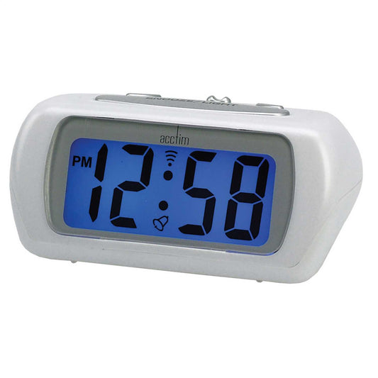 AURIC LARGE LCD DISPLAY ALARM CLOCK WHITE