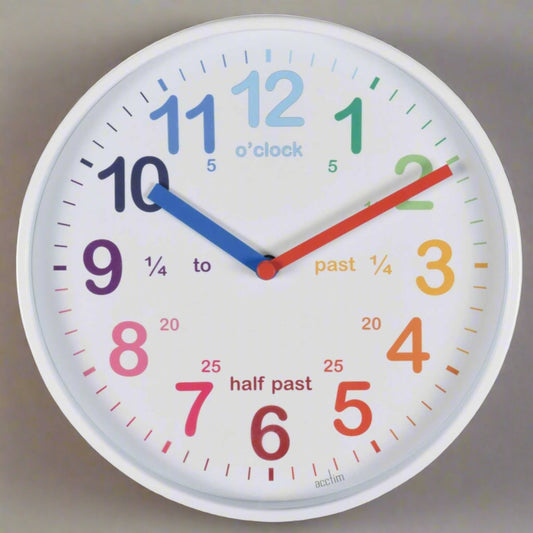 WICKFORD TIME TEACH WALL CLOCK WHITE