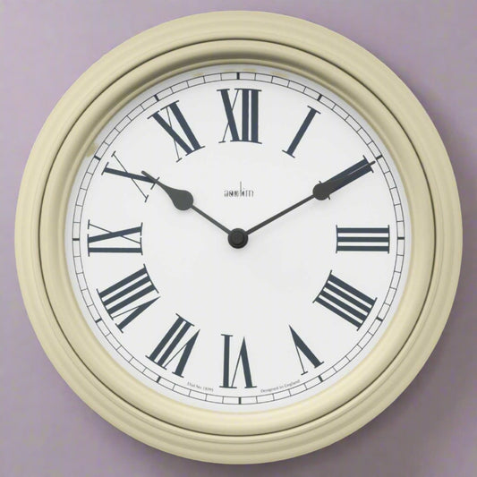 28CM DEVONSHIRE MODEN COUNTRY STYLE WALL CLK CREAM
