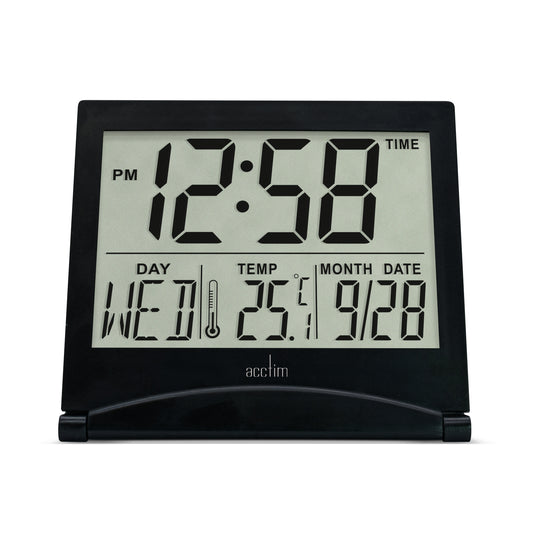 MINI FLIP 2 LCD ALARM CLOCK BLACK