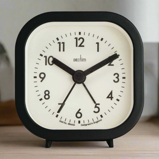 ROBYN SQUARE ALARM CLOCK BLACK