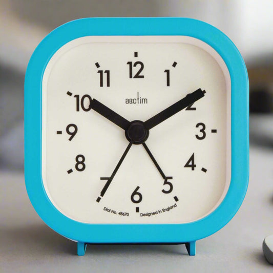 ROBYN SQUARE ALARM CLOCK WHITE SKY