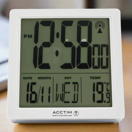 VARSITY RADIO CTRL MULTIFUNC DISPLAY ALARM WHITE