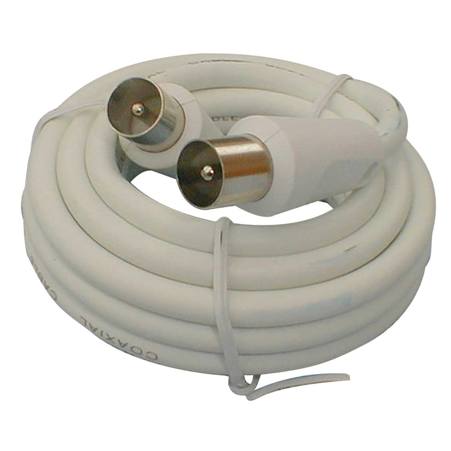 4M COAXIAL FLY LEAD PLUG TO PLUG WHITE