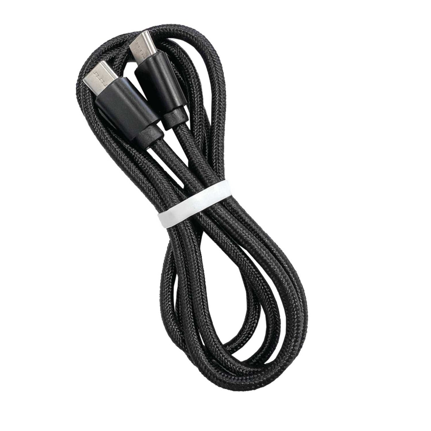 1M USB-C TO USB-C BRAIDED CHARGING CABLE BLACK