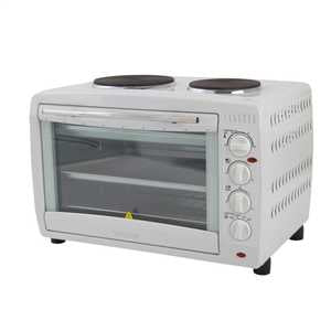 45 LITRE ELECTRIC MINI OVEN DOUBLE HOTPLATES WHITE