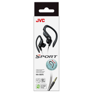 SPORTS EARPHONES WITH ADJUSTABLE CLIP BLACK