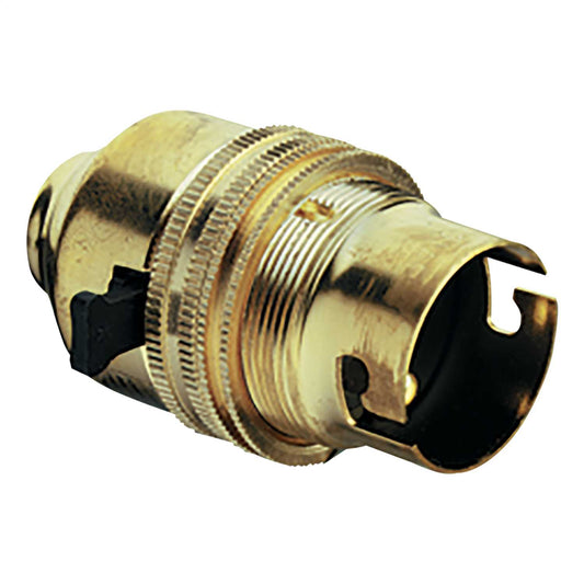 BRASS BC LAMPHOLDER 1/2 THREADED ENTRY SWITCHED