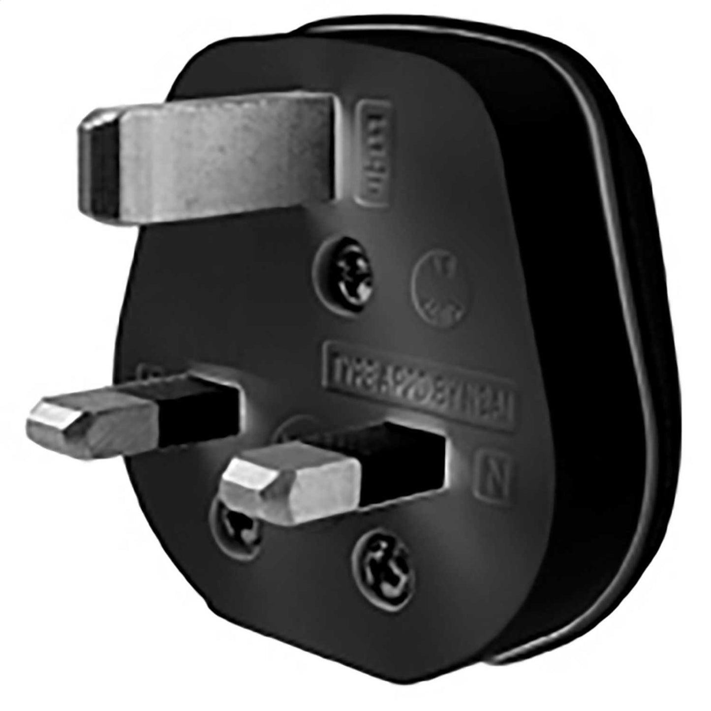 13A 3 PIN IMPACT RESISTANT PLUG TOP BLACK
