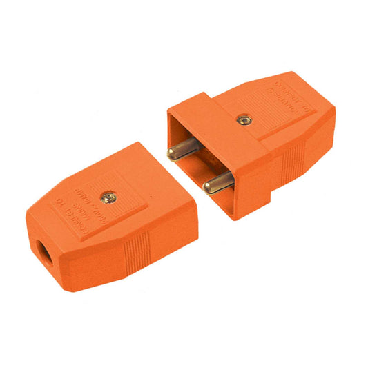 2 PIN ANTI SMASH LEAD CONNECTOR - ORANGE 10AMP
