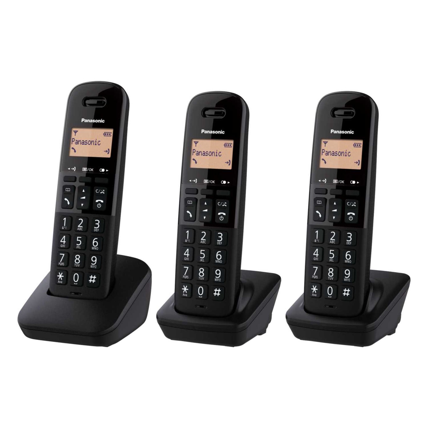 TRIPLE DIGITAL CORDLESS PHONE BLACK