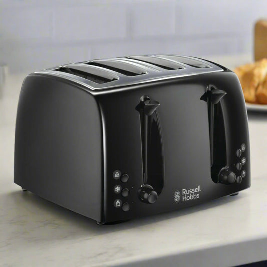 4 SLICE TEXTURES TOASTER BLACK
