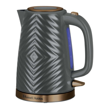 1.7L GROOVE KETTLE GREY WITH BRUSHED GOLD