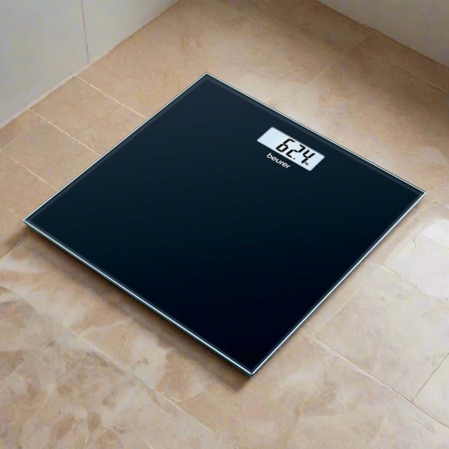 180KG SLIM GLASS BATHROOM SCALE BLACK