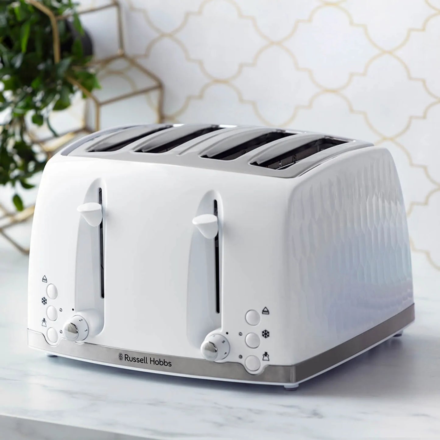 HONEYCOMB 4 SLICE TOASTER WHITE