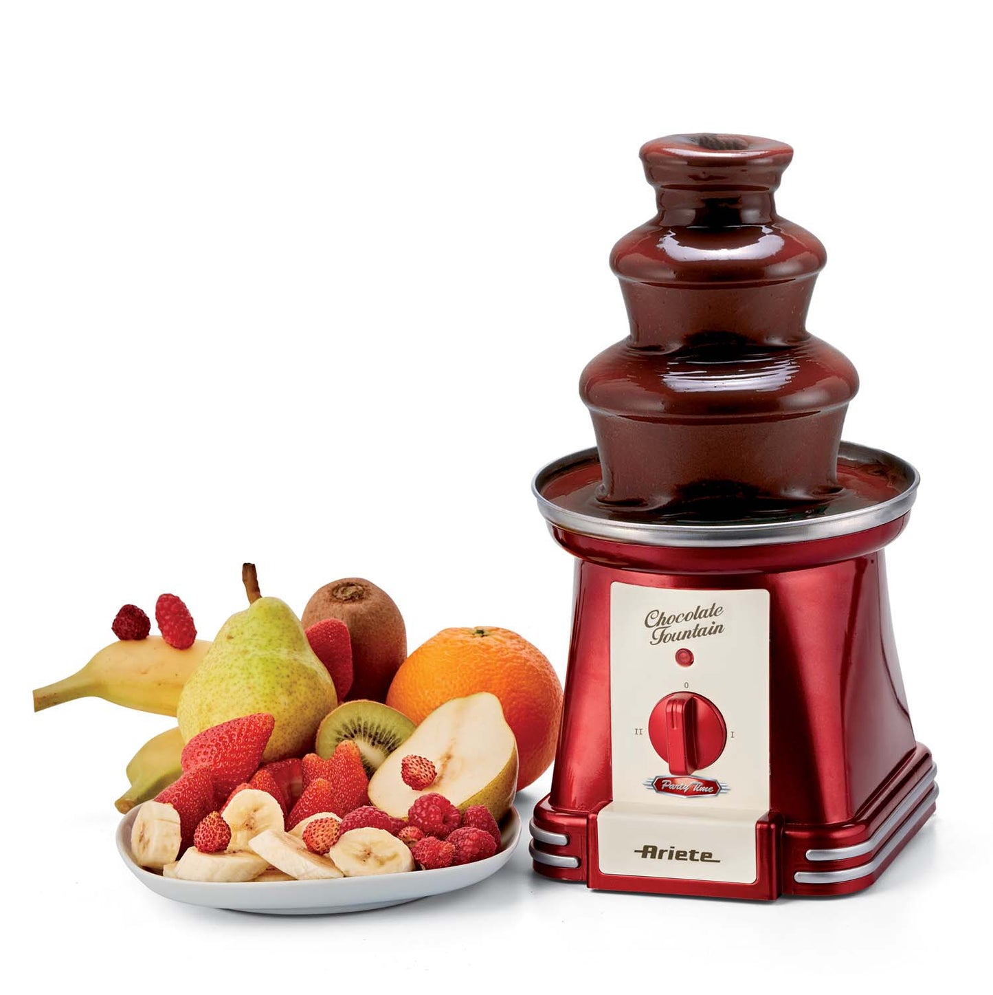 PARTY TIME RETRO CHOCOLATE FOUNTAIN RED