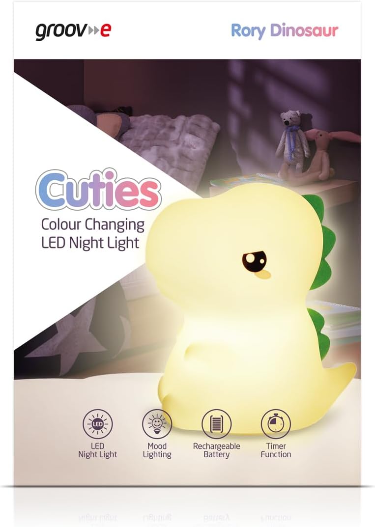 DINOSAUR RECHARGE COLOUR CHANGE LED NIGHT LIGHT