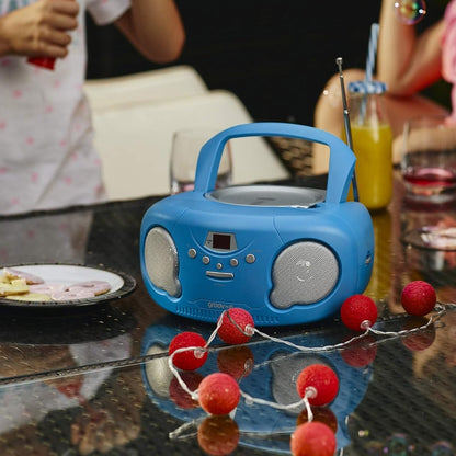 PORTABLE CD RADIO BOOMBOX BLUE