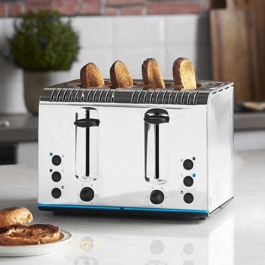 BUCKINGHAM BRUSHED SS 4 SLICE TOASTER