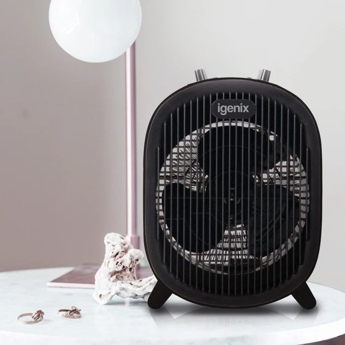 2000W Upright Fan Heater Black