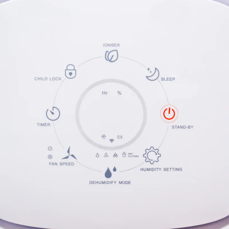 12 Litre Per Day Compressor Dehumidifier White