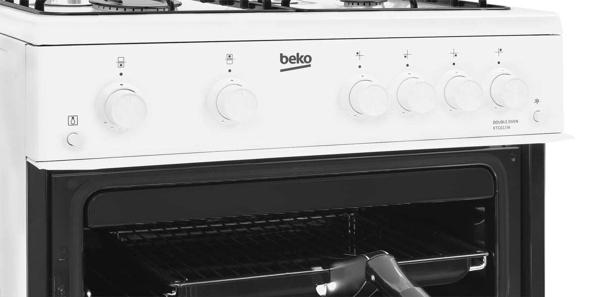 Beko Freestanding Gas Cooker with Full Width Gas Grillÿ60cm