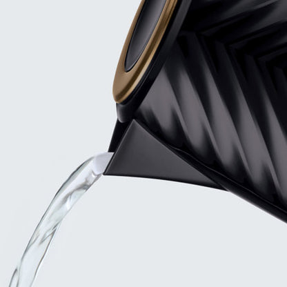1.7L GROOVE KETTLE BLACK WITH BRUSHED GOLD