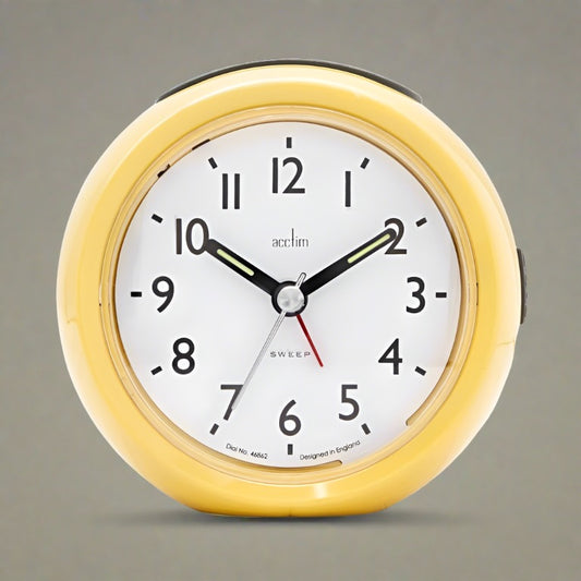 GRACE NON-TICKING ALARM CLOCK HONEY
