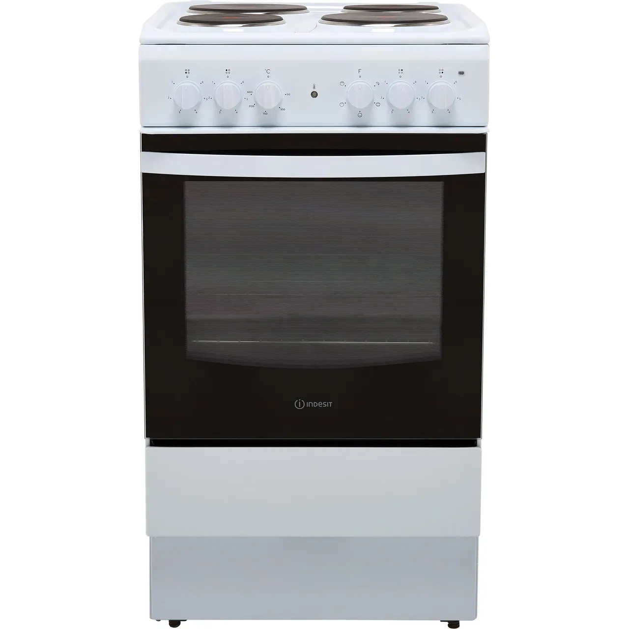 Indesit Electric Solid Plate Single Oven Cooker 50cm