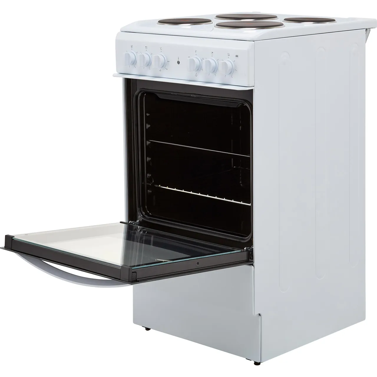 Indesit Electric Solid Plate Single Oven Cooker 50cm