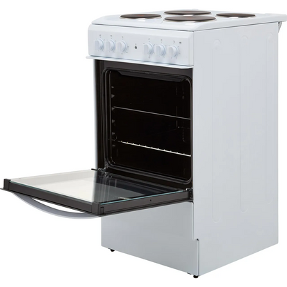 Indesit Electric Solid Plate Single Oven Cooker 50cm