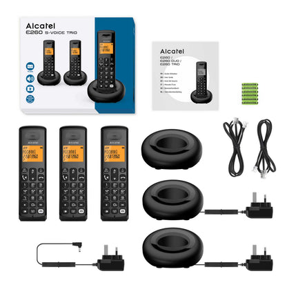 E260 DECT PHONE WITH ANSWER MACHINE TRIO