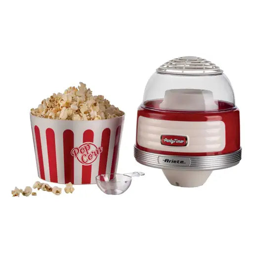 Retro Popcorn Maker with Serving Bowl Red