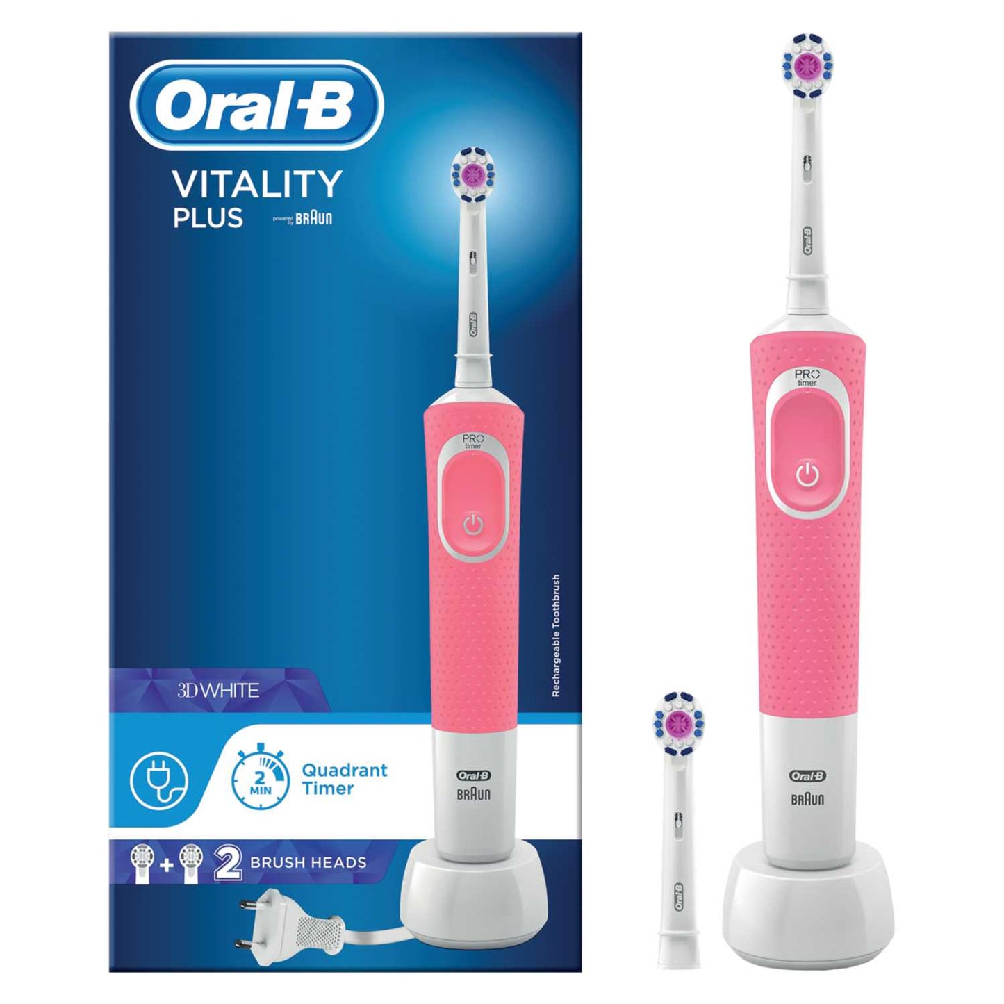 VITALITY PLUS 3D WHITE RECHARGEABLE T/BRUSH