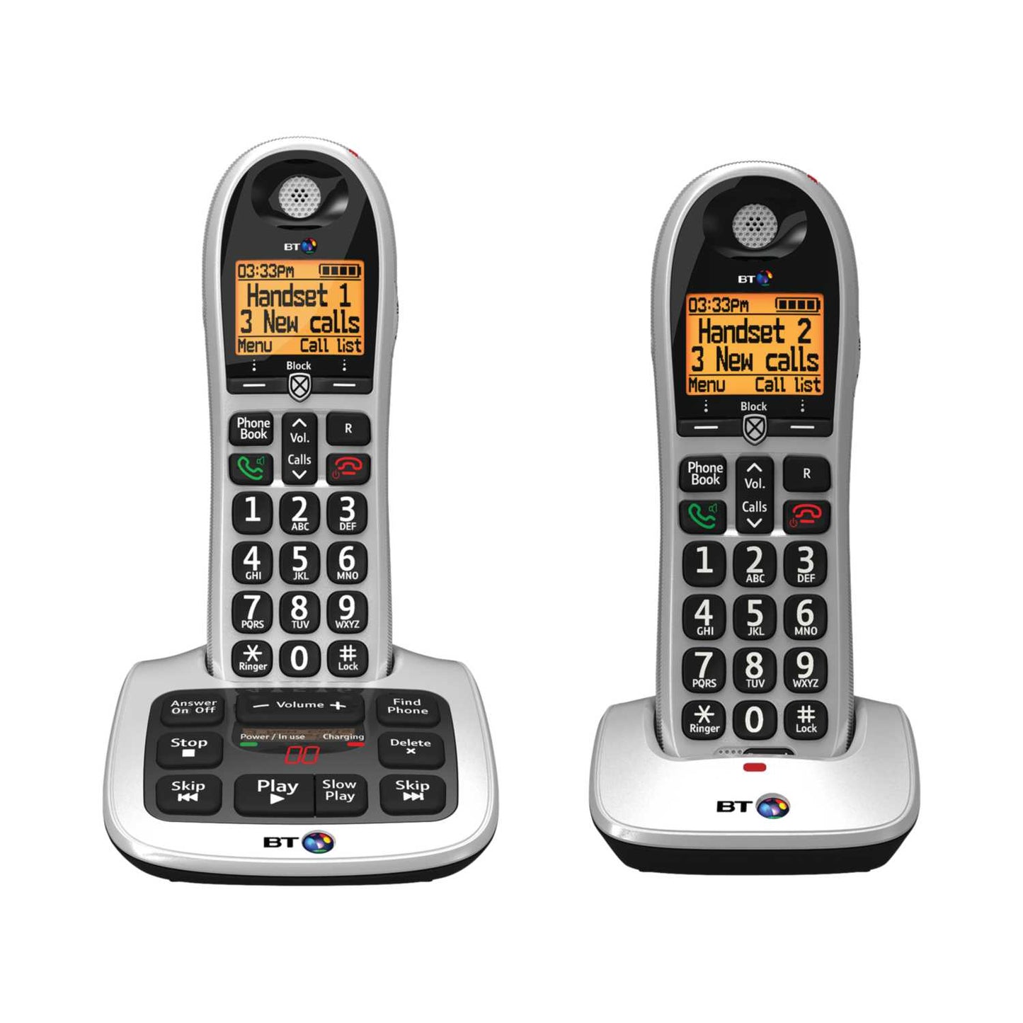 BT4600 BIG BUTTON TWIN TELEPHONE ANSWERPHONE