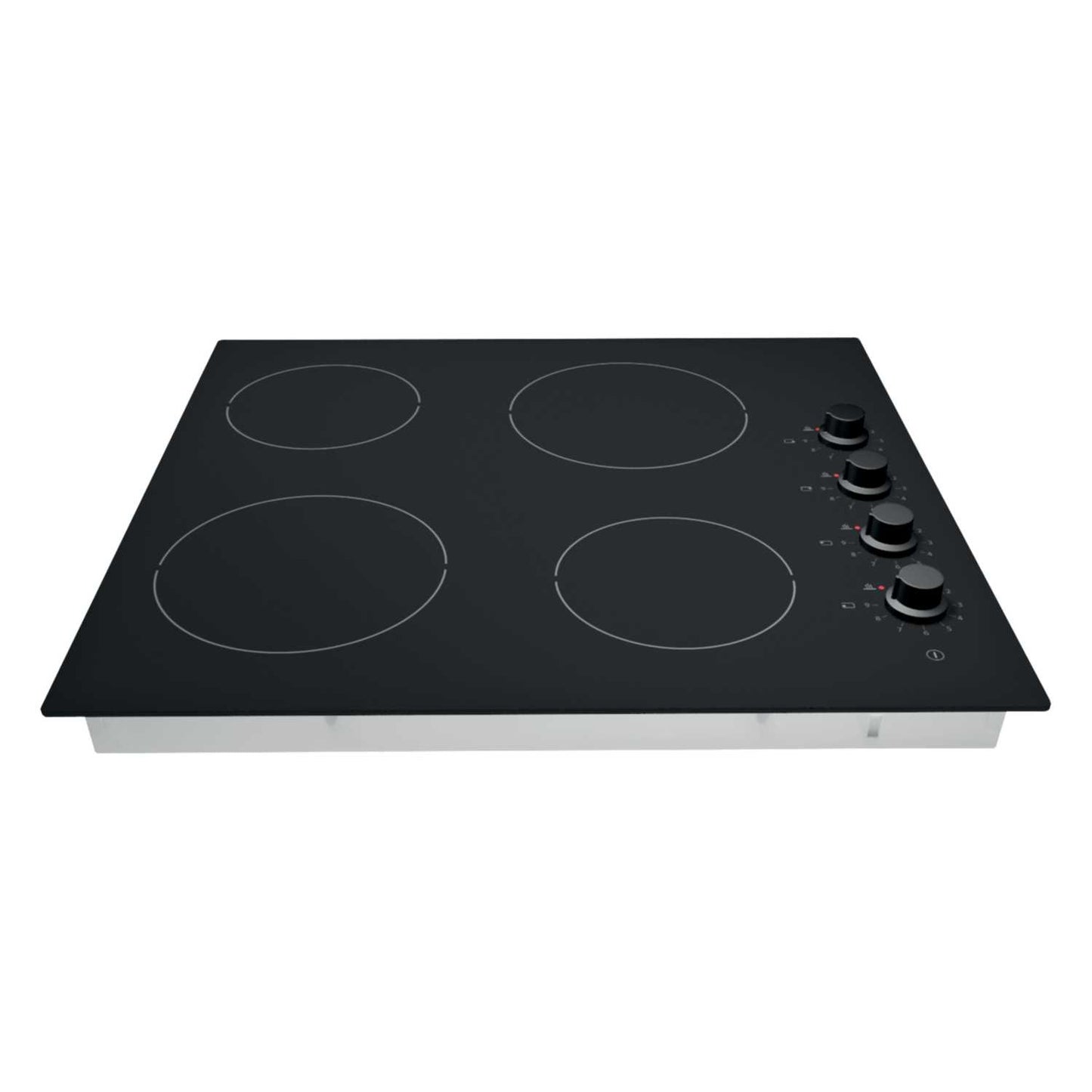 60CM 4 ZONE CERAMIC HOB WITH DIAL CONTROL BLACK