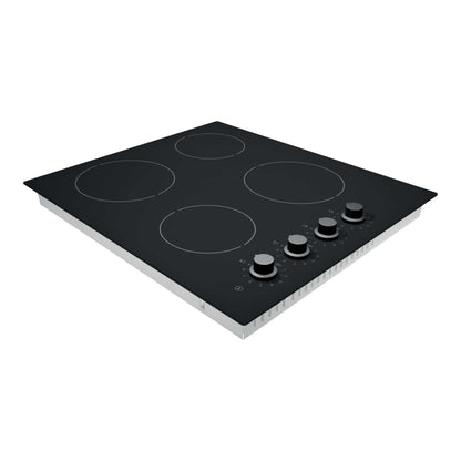 60CM 4 ZONE CERAMIC HOB WITH DIAL CONTROL BLACK