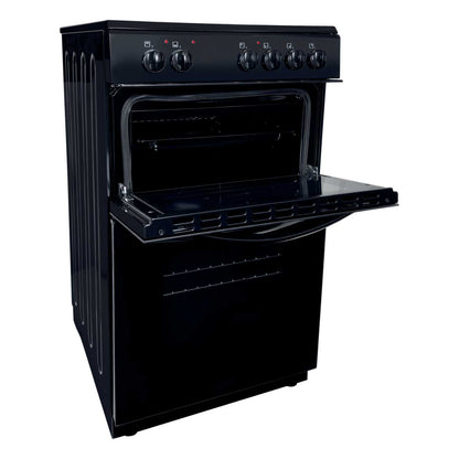 ATLAS 50CM D. OVEN ELECTRIC CERAMIC COOKER BLACK