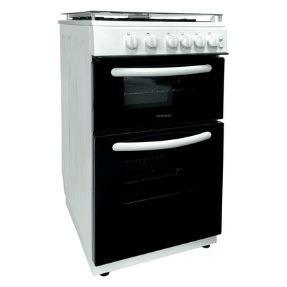 GALAXY 50CM TWIN CAVITY GAS LIDDED COOKER WHITE