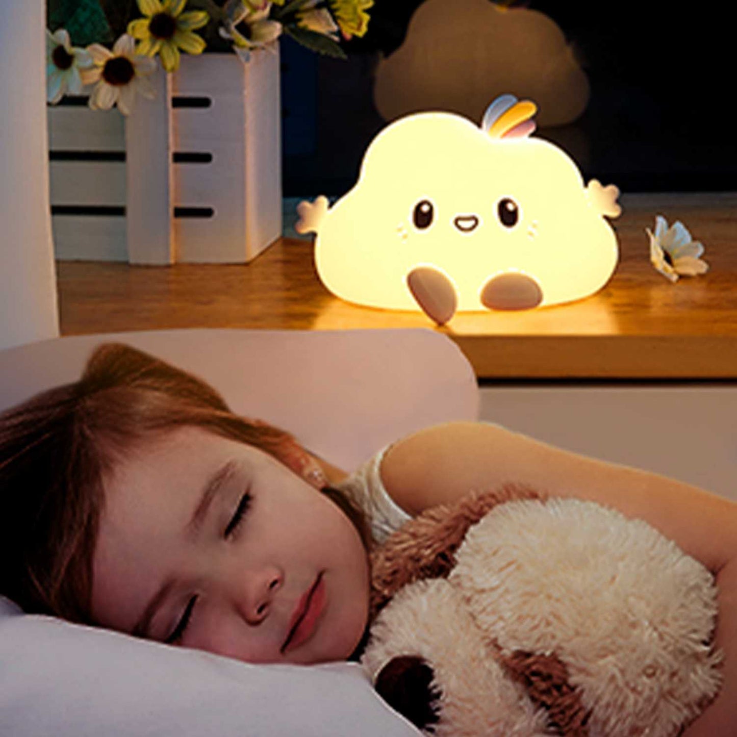 OLLY CLOUD RECHARGE COLOUR CHANGE LED NIGHT LIGHT