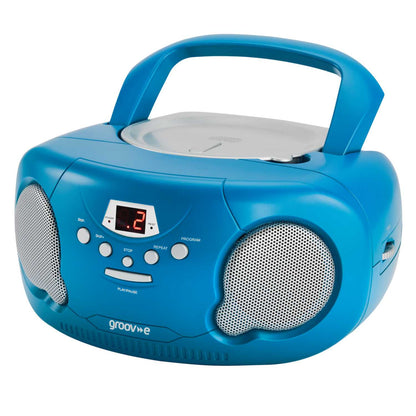 PORTABLE CD RADIO BOOMBOX BLUE