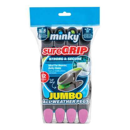 SUREGRIP JUMBO PEGS PACK OF 12