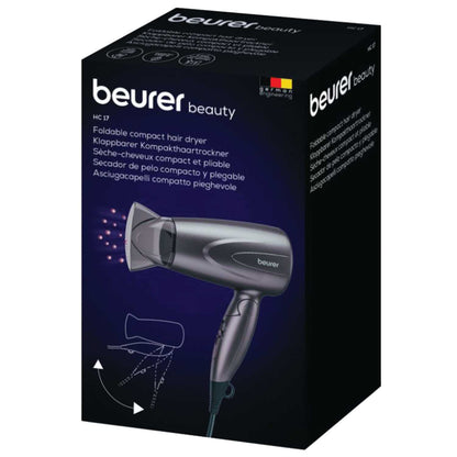 TRAVEL HAIR DRYER WITH FOLDING HANDLE