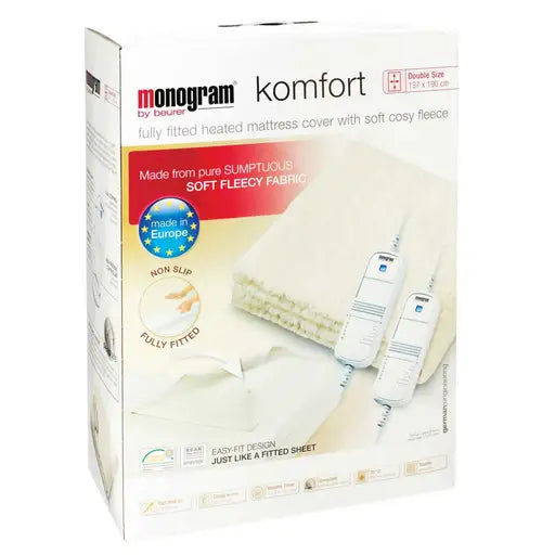 Komfort Fitted Dual Control Heated Mattress Cover