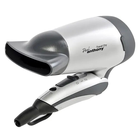 1200W PAUL ANTHONY TRAVEL HAIRDRYER SILVER