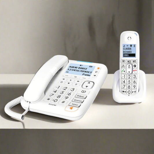 XL785 COMBO CORDED & DECT WHITE