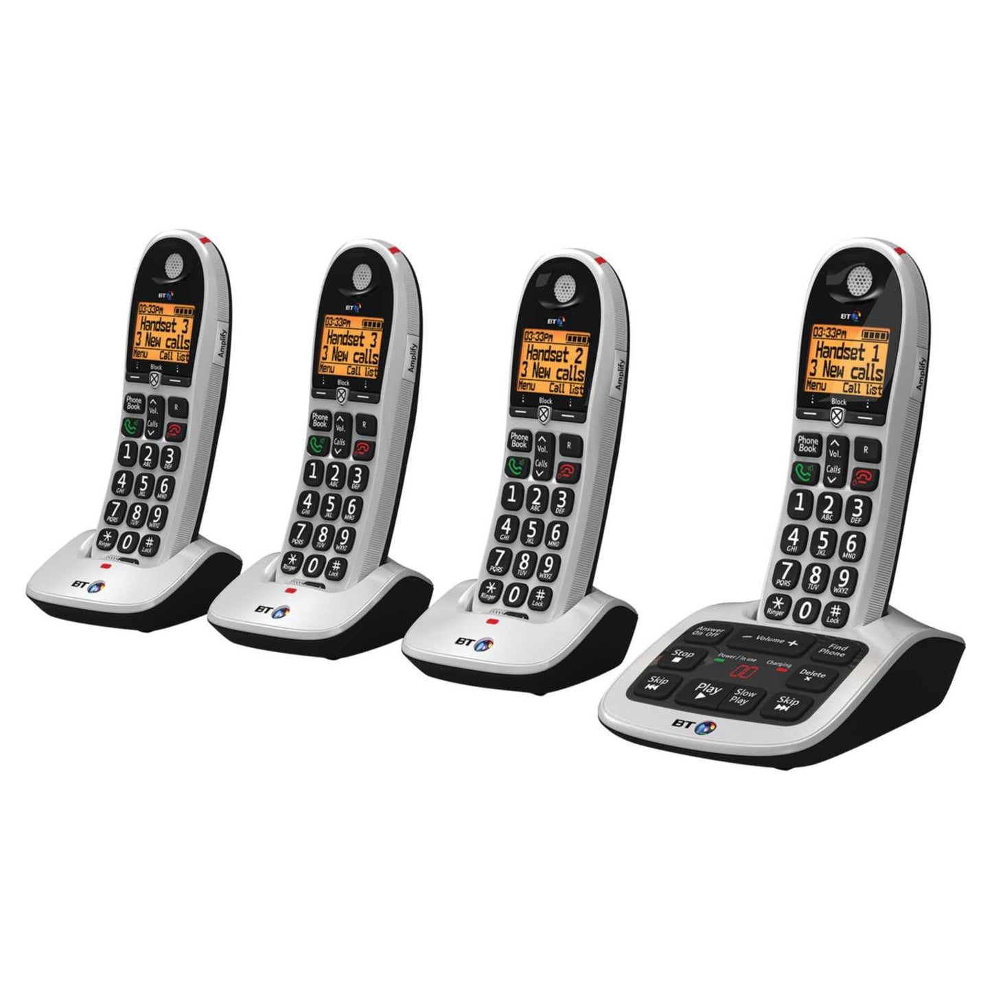 BT4600 BIG BUTTON QUAD TELEPHONE ANSWERPHONE